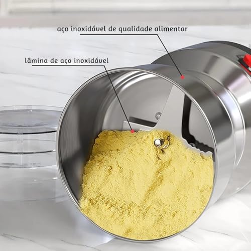 Moedor Elétrico Multiuso: Café, Grãos, Sementes, Ervas Triturador Elétrico Potente: Moagem Precisa p