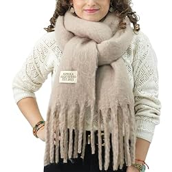 XIFRIKA Bufanda de Mujer para Invierno Tamaño XXL ...: 🧣 XXL para abrigar de verdad – Con unas generosas dimensiones de 248 cm x 39 cm y flecos, esta bufanda envolvente te permite varios estilos de uso: doble, tipo chal o capucha ligera, perfecta para adaptarse a tus planes diarios 🌈 Gran variedad de col...