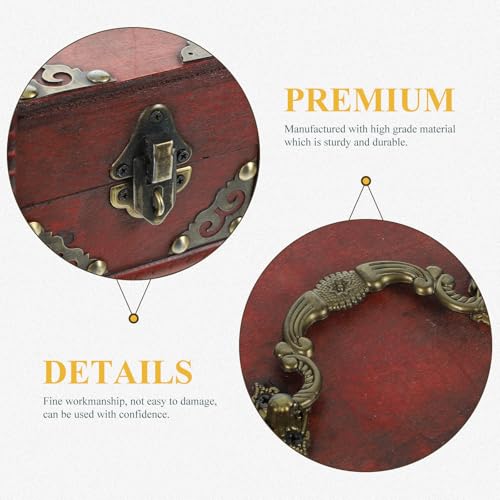 Porte-objets divers vintage bois et alliage boîte bureau