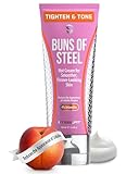 SteelFit Maximum Toning Cellulite Cream, Buns of Steel - Skin Firming & Tightening Body Lotion with Caffeine for Stretch Marks - Anti-Cellulite Remover Treatment for Booty, Thighs, Legs & Glutes