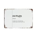 WengBeauty Saveur Words with Definition Metal Signs Motivationnelles Citation de motivation Rustique Panneau de garage pour café, bar, salle de jeux, garage, cuisine Décoration 30,5 x 45,7 cm