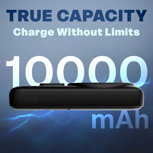 Image of Mozen by Amkette Surge Air S1 10000mAh Power Bank | MagSafe Power Bank Fast Charging | 22.5W USB-C Input /Output + 18W USB-A | 15W Qi Wireless for Android & iPhone | 1 Year Warranty