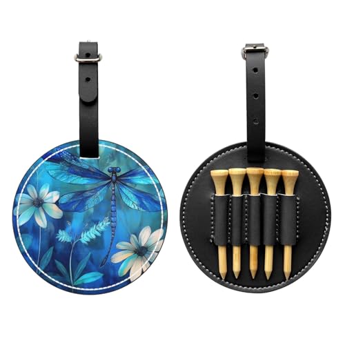 Art Blue Dragonfly �v�����g �S���t�e�B�[�z���_�[ 5�̃e�B�[�Ƀt�B�b�g �u���b�N PU���U�[