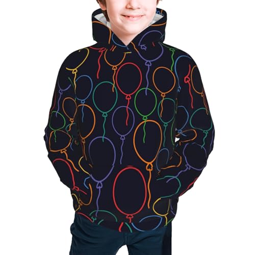 Colorful Balloons Kid Hoodies Boys Sweatshirts Girls Pullover with Pocket3