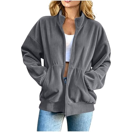 Blouson sans col grande taille femme pour un confort optimal en version couleur unie