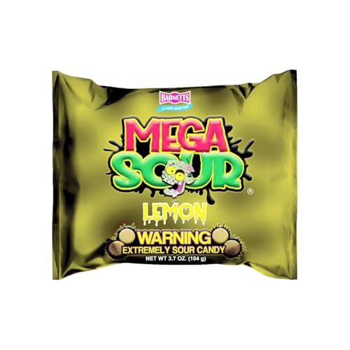 Barnetts Sweets Mega Sour Candy Lemon Handgefertigt in Großbritannien Saure Bonbons (104g)