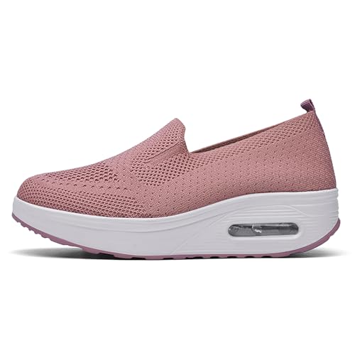 Women's Nursing Shoes Air Cushion Knit Shoes Wedge Sneaker Walking Shoes Platform Wedge Sneaker2