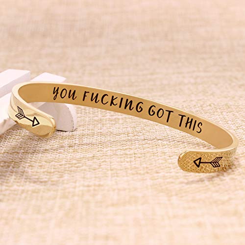 Btysun Bracelets for Women Mothers Day Bracelet Gifts from Daughter Inspirational Gifts for Women Graduation Gifts for Her Motivational Birthday Cuff Bangle Friendship Personalized Mantra Jewelry…