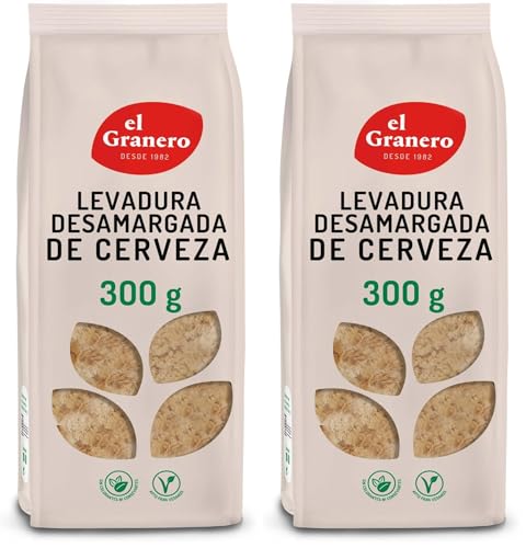 El Granero Integral - Levadura de Cerveza Desamargada - 300 g - Rica en Vitaminas, Minerales y Aminoácidos - Ideal para el Cuidado de la Piel - Propiedades Probióticas - Apta para Veganos