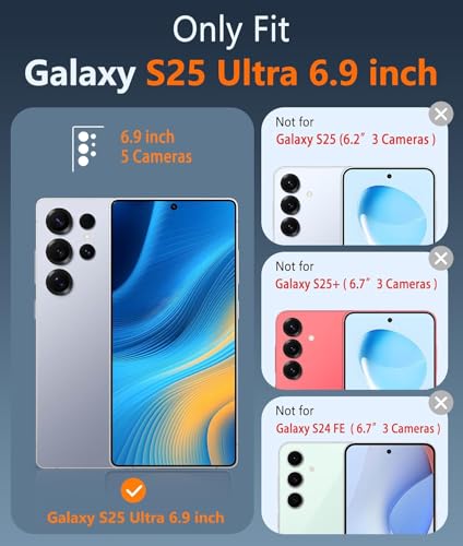 Image of ClearShield Transparent Back Cover for Samsung Galaxy S25 Ultra 5G, Hybrid PC & TPU Shockproof Design, 360 Degree Protection Crystal Clear Case, Anti-Scratch Armor Mobile Phone Cover