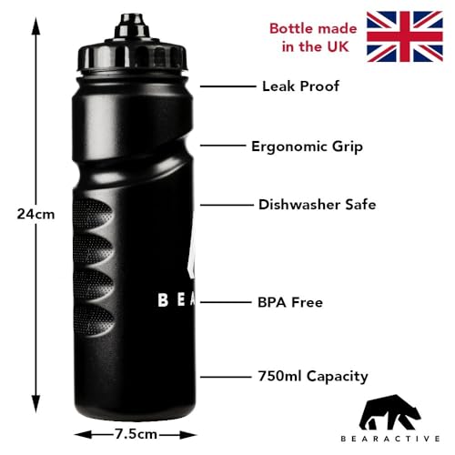 Botella de agua para gimnasio, bicicleta y correr con diseño ligero de 750 ml 4