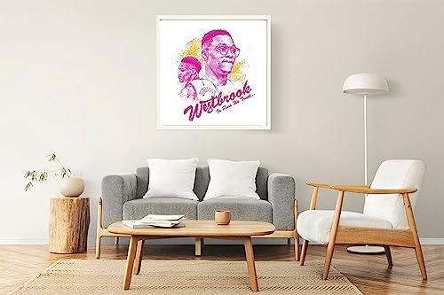 VERRE ART Printed Framed Canvas Painting for Home Decor Office Wall Studio Wall Living Room Decoration (22x22inch White Floater) - In Russ We Trust...