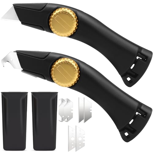 Lizenoz 2PCS Black Fixed Blade Roofing Knife