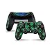 PS4 Controller Skin de 46 North Design, 3M Technology, Cool Leave Green Herb Patrón De Color Feliz, Apto Para PS4 Regular, Pro, Slim Controladores, Fabricado en Canadá