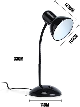 LED Desk Lamp, Metal Desk Lamp,Reading Light Eye-Caring Table Lamp with Versatile Flexible Neck for Home, Office, Bedroom, Reading, Work, Study (Orange) [Energy Class A]