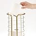 mDesign Metal Toilet Paper Holder Stand - Storage Reserve for 3 Rolls of Toilet Tissue - Freestanding Stylish Bathroom Floor Paper Stand - Omni Collection - Soft Brass