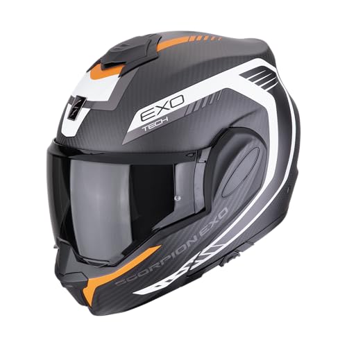 Scorpion Exo-Tech Evo Carbon Cosy Casque Noir/orange mat Taille L