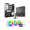 3 in 1 Bundle: AMD Ryzen 5 7600X Desktop CPU Processor + ASUS B650E MAX Gaming WiFi Motherboard + Montech Hyperflow Digital 360mm CPU AIO Water Cooling