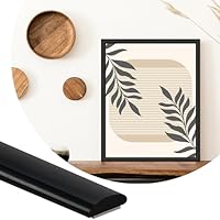 ZOWZOW Zierleisten Selbstklebend, 3M Kantenschutz Leisten, Wandleiste zum Abziehen und Aufkleben, Flexible Bordüre für Fliesenkanten, Wandverkleidung für Ecken Bilderrahmendekor Matt Schwarz