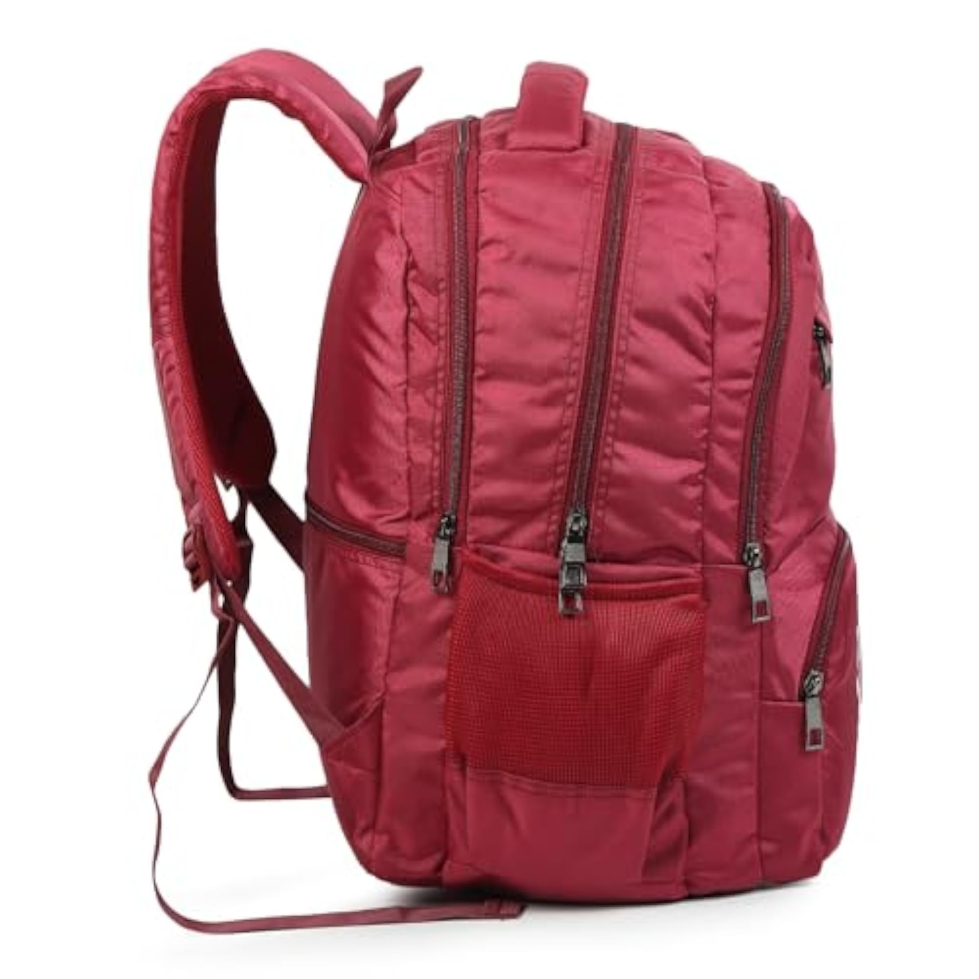 Durable Stylish School Bag with 3 Compartments, Maroon