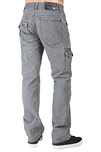 Level 7 Men's Relaxed Straight Canvas Premium Jeans Utility Zipper Pocket2