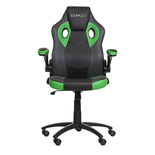 Gear4U Gambit Pro Black Green Silla de Gaming, Metal, Espuma, Cuero, Negro y Verde, Talla única Cover