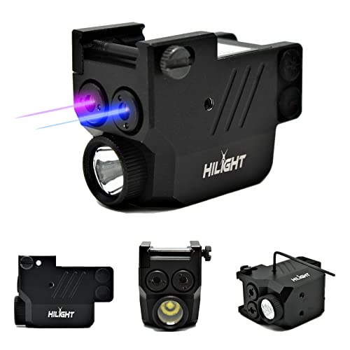 HiLight P3PBL Blue Laser Sight Purple Laser Sight 500lm Flashlight for Pistol Handgun with Micro USB Rechargeable Battery Hard Anodized Aluminum HiLight P3PBL Blue Laser Sight Purple Laser Sight 500lm Flashlight for Pistol Handgun with Micro USB Rechargeable Battery Hard Anodized Aluminum