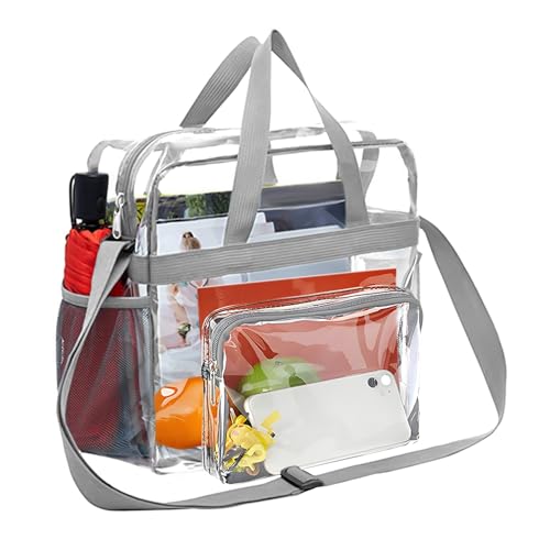 EXIN DEHCEN Borsa Trasparente, PVC Borsa Trasparente Grande con Tasche Donna Approvata Dallo Stadio...