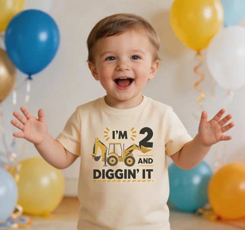 Image of Toddler Boys Girls 2nd Birthday Shirt Outfit for Kids Two Years Old Birthday Gift for Party Short Sleeve Tshirt