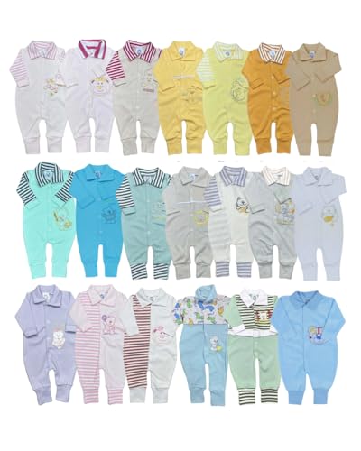 Kit c/3 Macacão Suedine vira pé c/Bordado ou Liso 100% Algodão En...