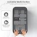 Small Lock Box,Lockable Storage Box with Combination Code for Medication Safe, Medicine Lock Box for Pills/First Aid Kits/Food/Snack Phone Jail,Locked Container for Home/Fridge/Office/School(Grey)
