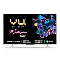 Vu 139 cm (55 inches) The Masterpiece Glo Series 4K Ultra HD Smart Android QLED TV 55QMP (Armani Gold) (2022 Model) | Built in 4.1 Speaker