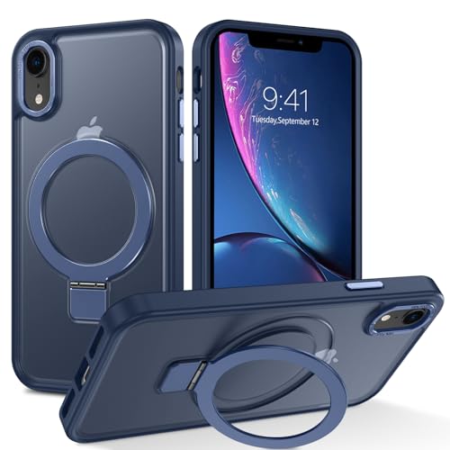 Coque iPhone XR avec anneau support pour vidéos et charge Magsafe