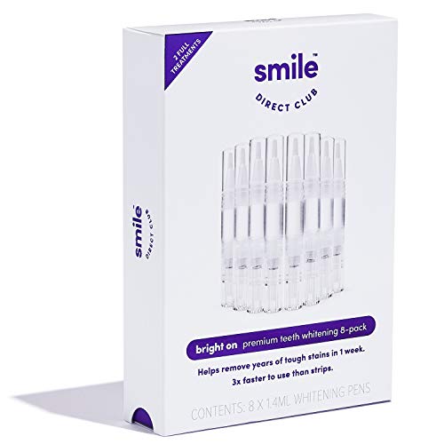 bright on Teeth Whitening - 8 Premium Hydrogen Peroxide Whitening Pens, Brighten 3x Faster Than Strips - 12 Month Supply, Mint