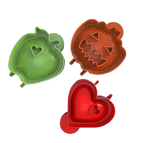 JTLB 3pcs Mini Hand Pie Pumpkin, Heart, Shape Pocket with Hand Pie Press for Neatly Shaped Sweet or Savory Fillings, for Sugar Cookies, Pie Crusts, Pastries