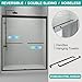 GDGZQD Semi-Frameless Sliding Shower Door W: 60 x H:72 Inches, Bathroom Sliding Door Easy to Install, 1/4 