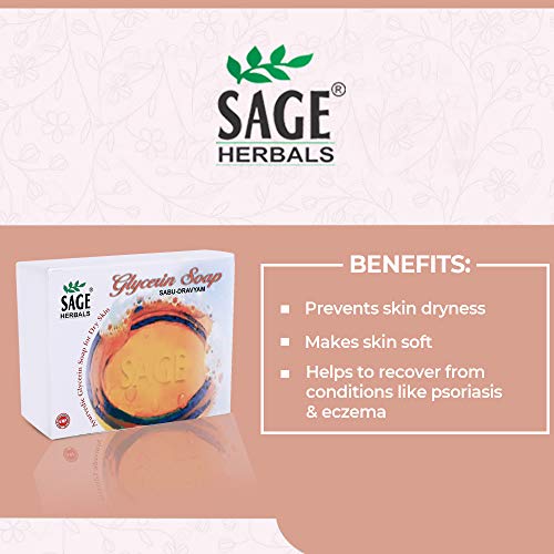 Image of Glycerin Soap, Face & Body Soap, Glycerin Cleansing Bar & Blemishes, Remove Dryness from Skin-75 gm