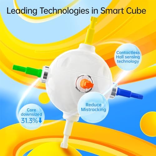 GAN 356 i Carry Stickerless Cube, Smartcube 3 x 3 x 3 Speed Cube Intelligent Tracking Timing Movements with the CubeStation App