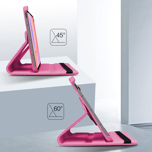 Image of TGK 360 Rotatable Flip Cover for Samsung Galaxy Tab S10 Lite 5G 10.9 inch Case Model SM-X400 /SM-X406B 2025 (Hot Pink)