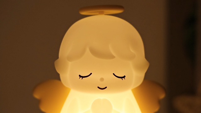 Image of Angel Night Light, Guardian Angel Nursery Light Lamp for Baptism Gifts