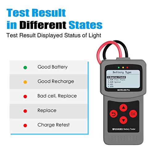 Car Battery Tester 12V/24V Battery Load Tester 40-2000Cca Alternator Battery Tester Automotive Battery Analyzer Checker Cranking Charging Test Tool For Car/Suv/Light Truck With Flooded Agm Gel #TOP3