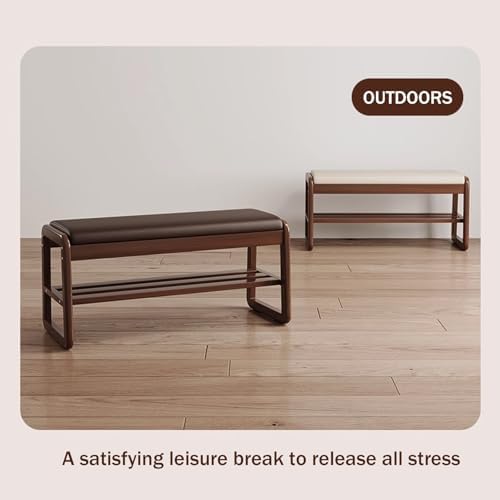 Benches Garden Bench Outdoor Patio Seating Backless Park Chair Lawn Path Slatted Seats,Entryway Bench Shoe Shelf with Seat Cushion，Entryway sit Down Bench with Shoe Storage，Farmhouse Shoe St