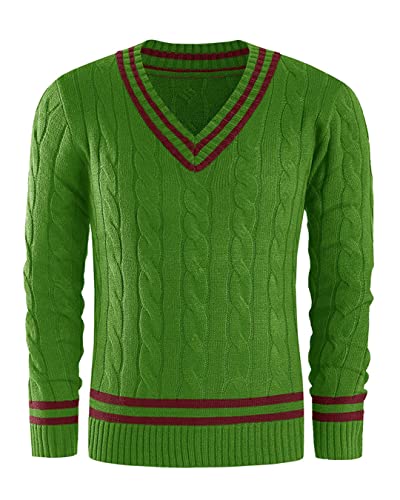 Niiyyjj Autumn and Winter European and American Men's V-Neck Warm Casual Pullover Knitted Sweater Streetwear4