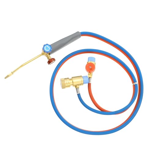 QUMIIRITY Mini Antorcha de Gas Propano y Oxígeno para Soldadura con Manguera de 2 M, Micro Antorcha Portátil de Soldadura para Precisión, Resistente y Segura para Joyería y Manualidades