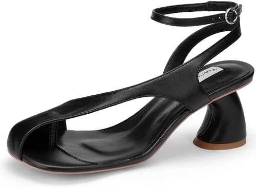 Tracieshoes Women's Metallic Silver Curved Chunky Heeled Sandals & Square