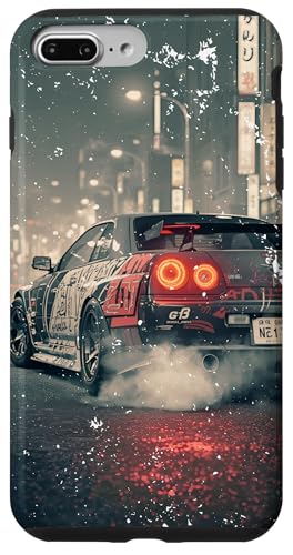 Vintage Distress JDM Drift Race Cars Tokyo Street Racing Art Case for iPhone 7 Plus/8 Plus