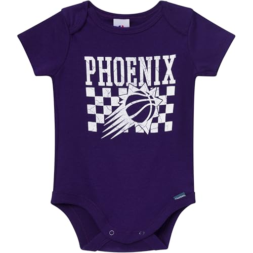 Image of Gerber Baby NBA Boys & Girls 2-Pack Short Sleeve Onesie Bodysuits