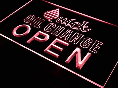 ADVPRO Open Quick Oil Change Car Repair LED Neon Sign Red 16 x 12 Inches st4s43-i018-r