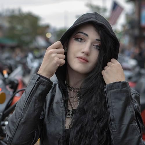 Image of Milwaukee Leather Women's Premium Leather Motorcycle Riding Jacket With Removable Hoodie Liner