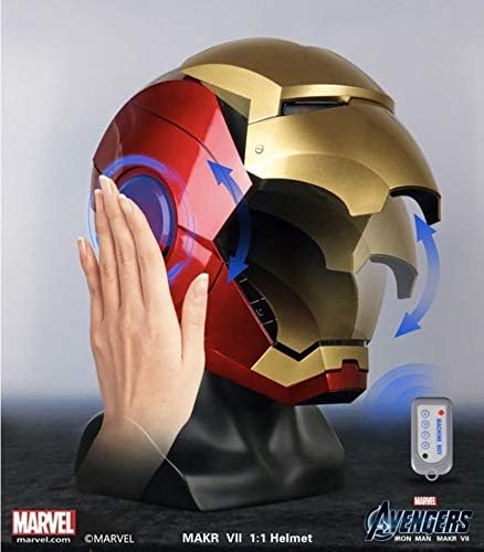 Amazon 着用可 自動開閉 Ledライト マーベル アベンジャーズ ワンタッチオープン 本格1 1 アイアンマンヘルメット マスク レプリカ リアル Mark 7 コスプレ 仮装 通販